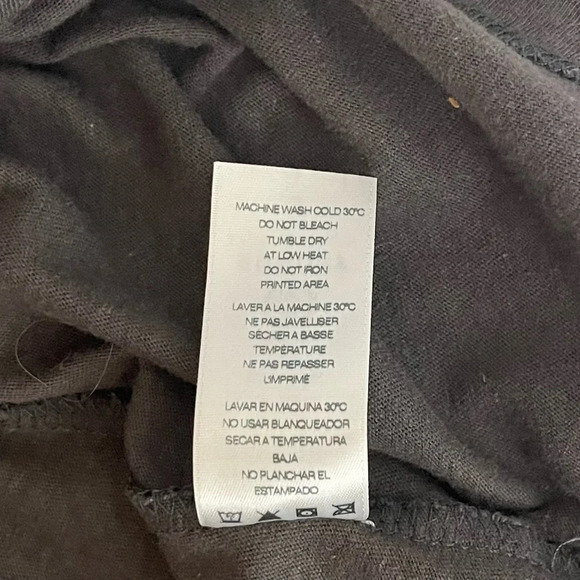 Sundry Striped Pullover Top Size Large 3/4 Sleeve Gray 100% Cotton EUC - Picture 8 of 8